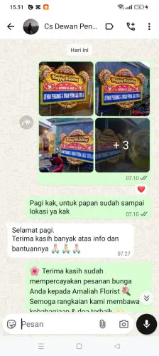 Testimonial Papan Bunga Pernikahan rancateureup